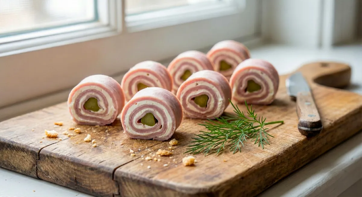 Rollitos de Jamón y Queso Crema
